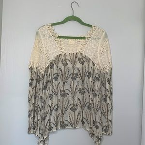 Anthropology Floral Blouse